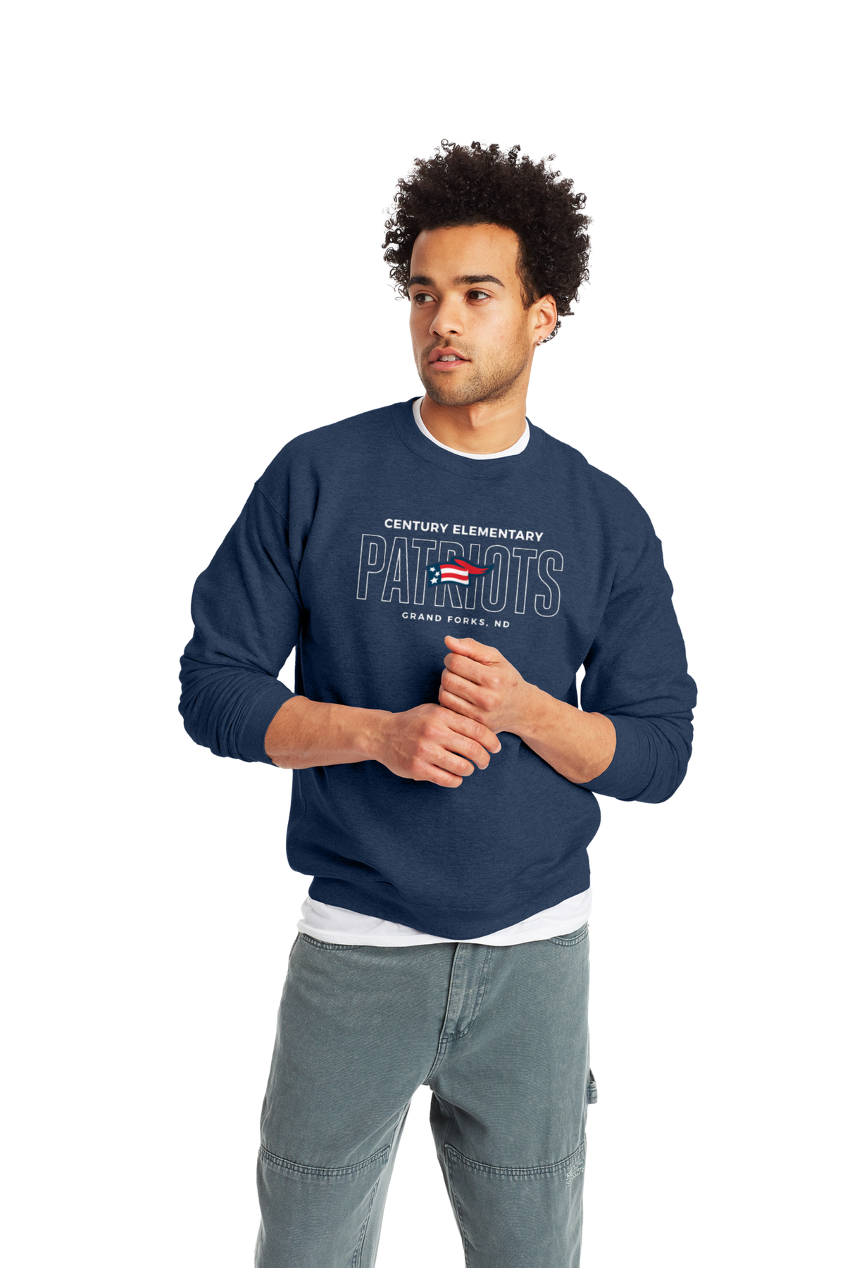 Century School Crewneck Sweatshirt (Navy) Adult