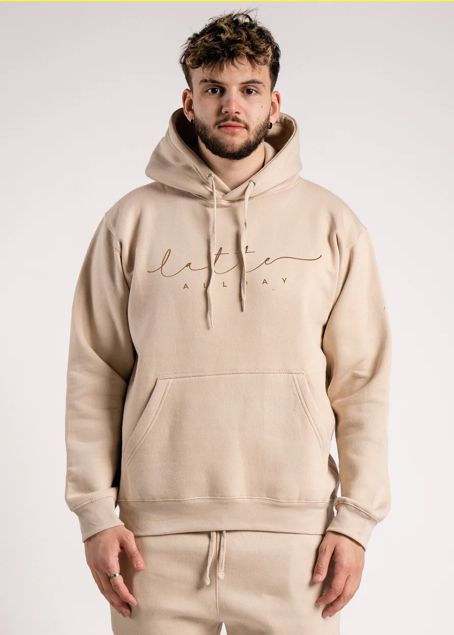 "Latte All Day" Hooded Sweatshirt Unisex