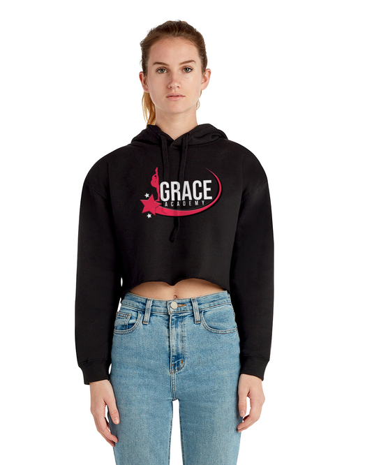 GA Ladies Cropped Hoodie (Black)