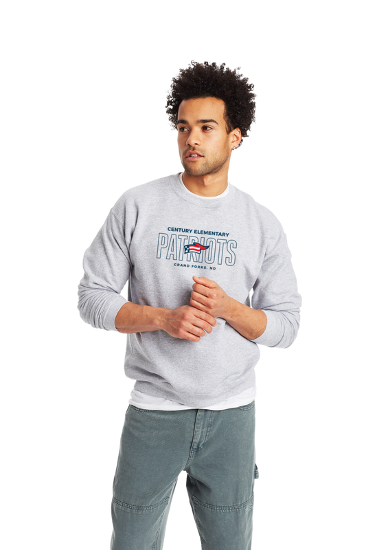 Century School Crewneck Sweatshirt (Light Gray) Adult