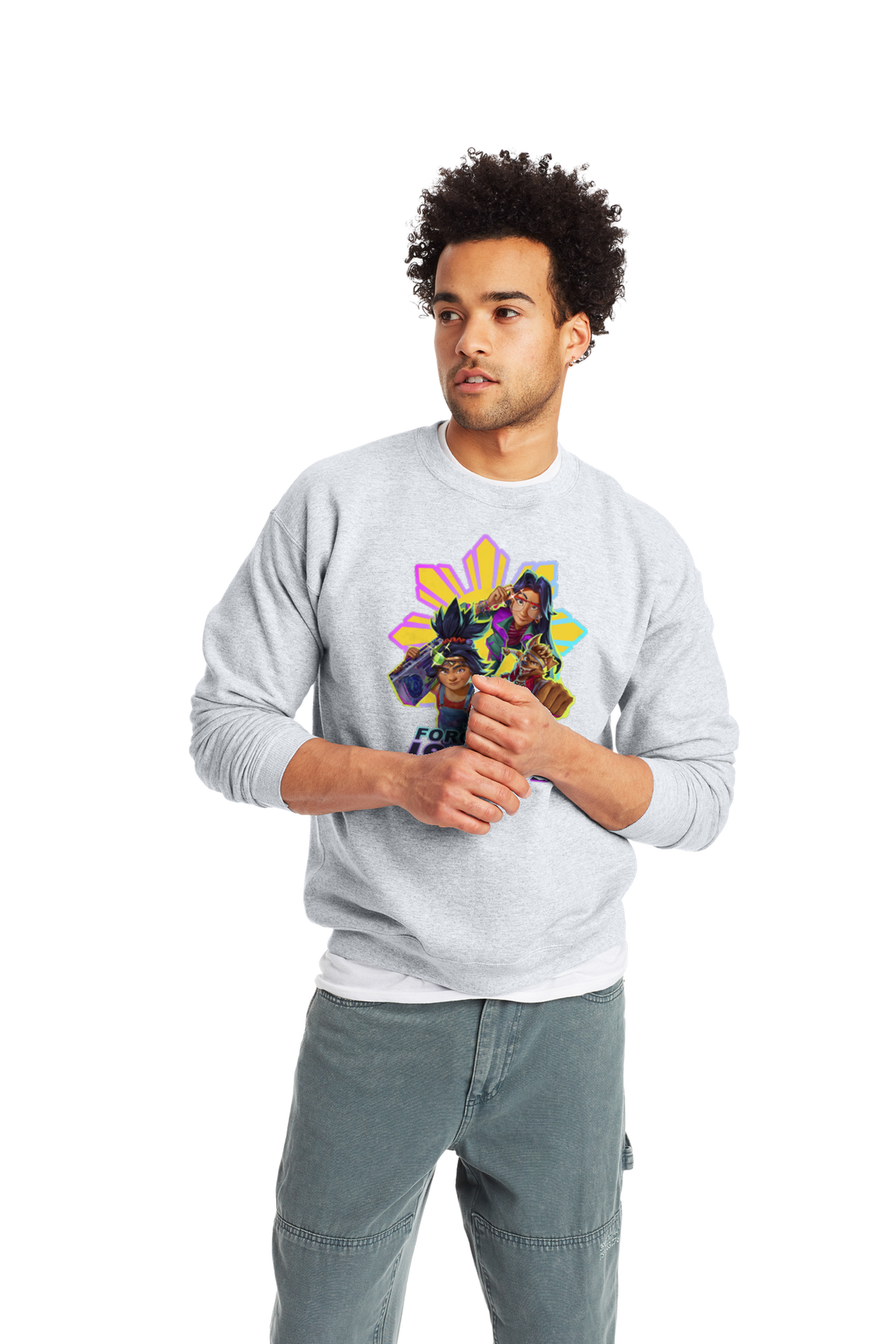 Forgotten Island Adult Crewneck (Heather Gray)