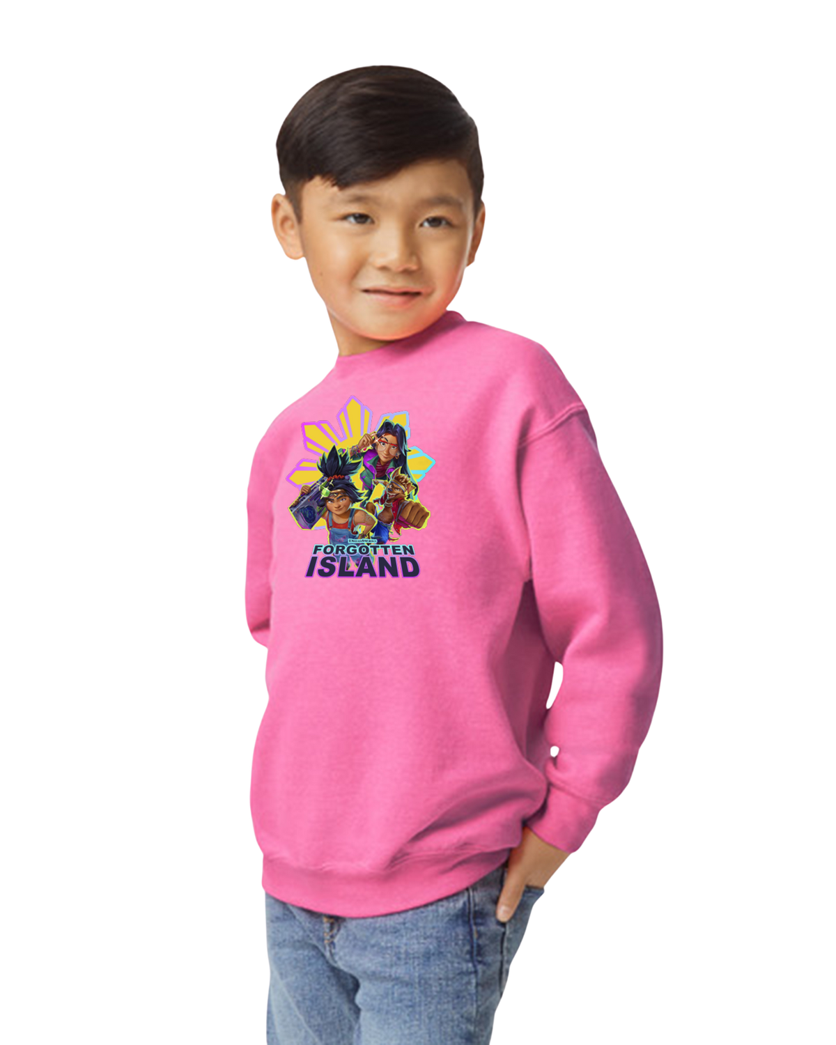Forgotten Island Youth Crewneck (Pink)