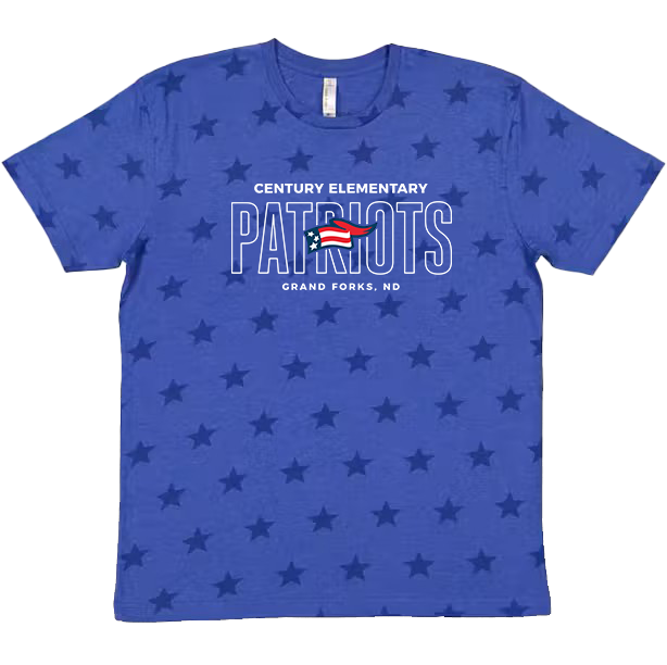 Century School Starry T-shirt (Blue) Adult