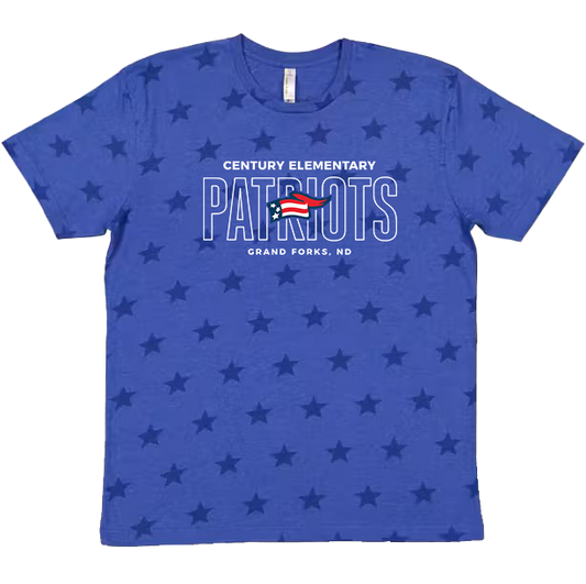 Century School Starry T-shirt (Blue) Adult